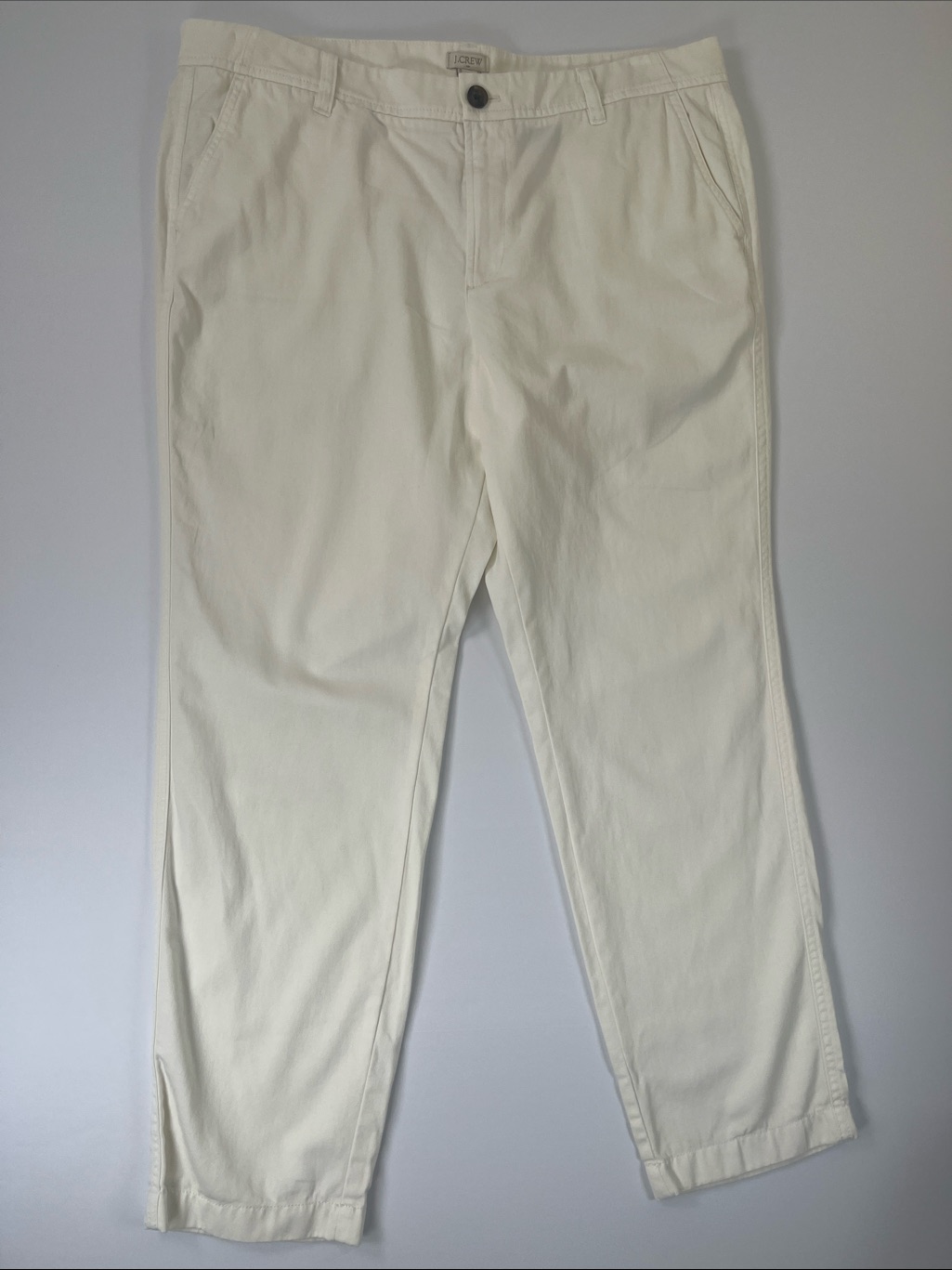 J. Crew Cream Cotton Chino Pants - Slim Straight Sz 12